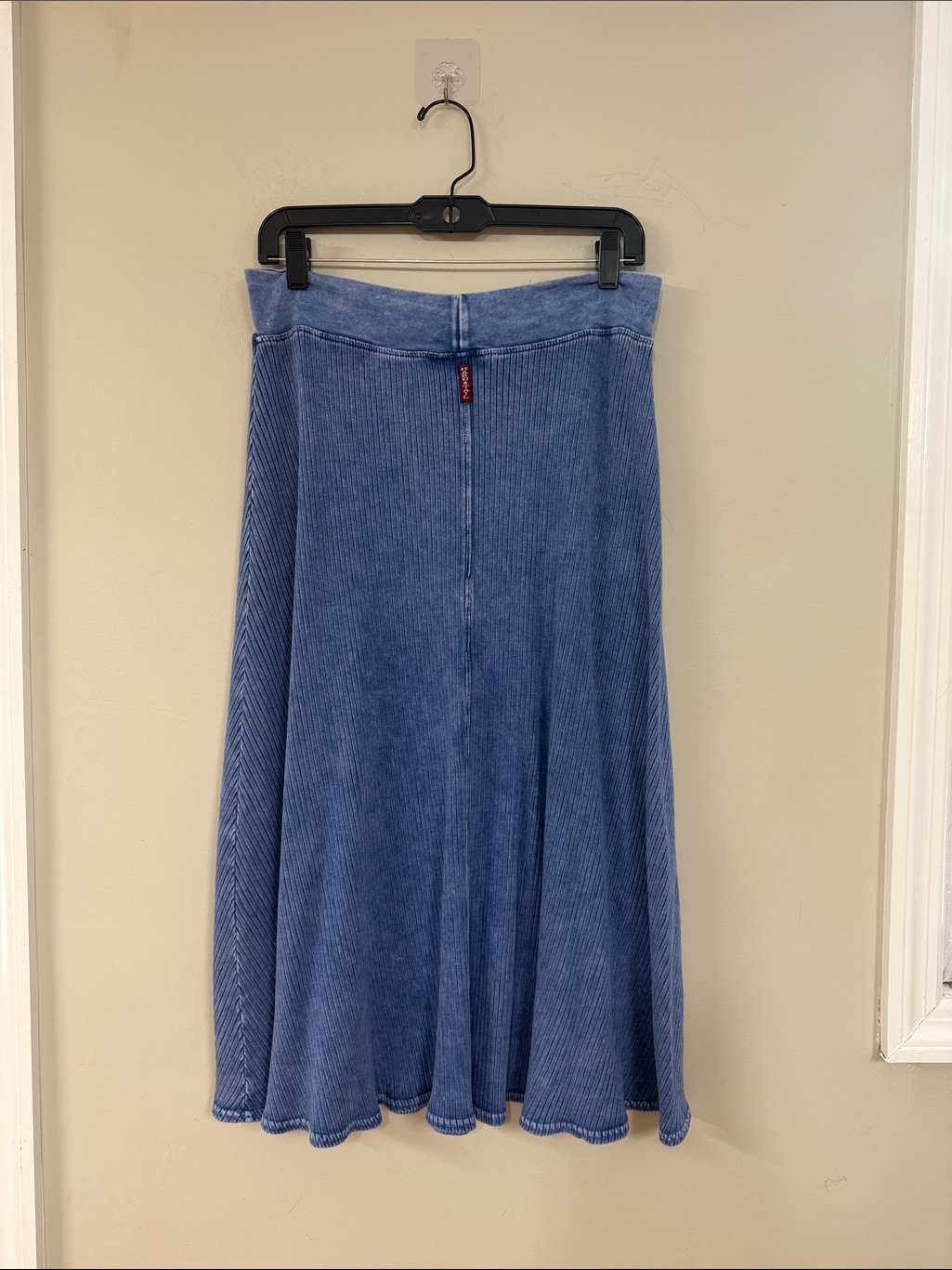 Hard Tail Blue Wash A-Line Midi Skirt
